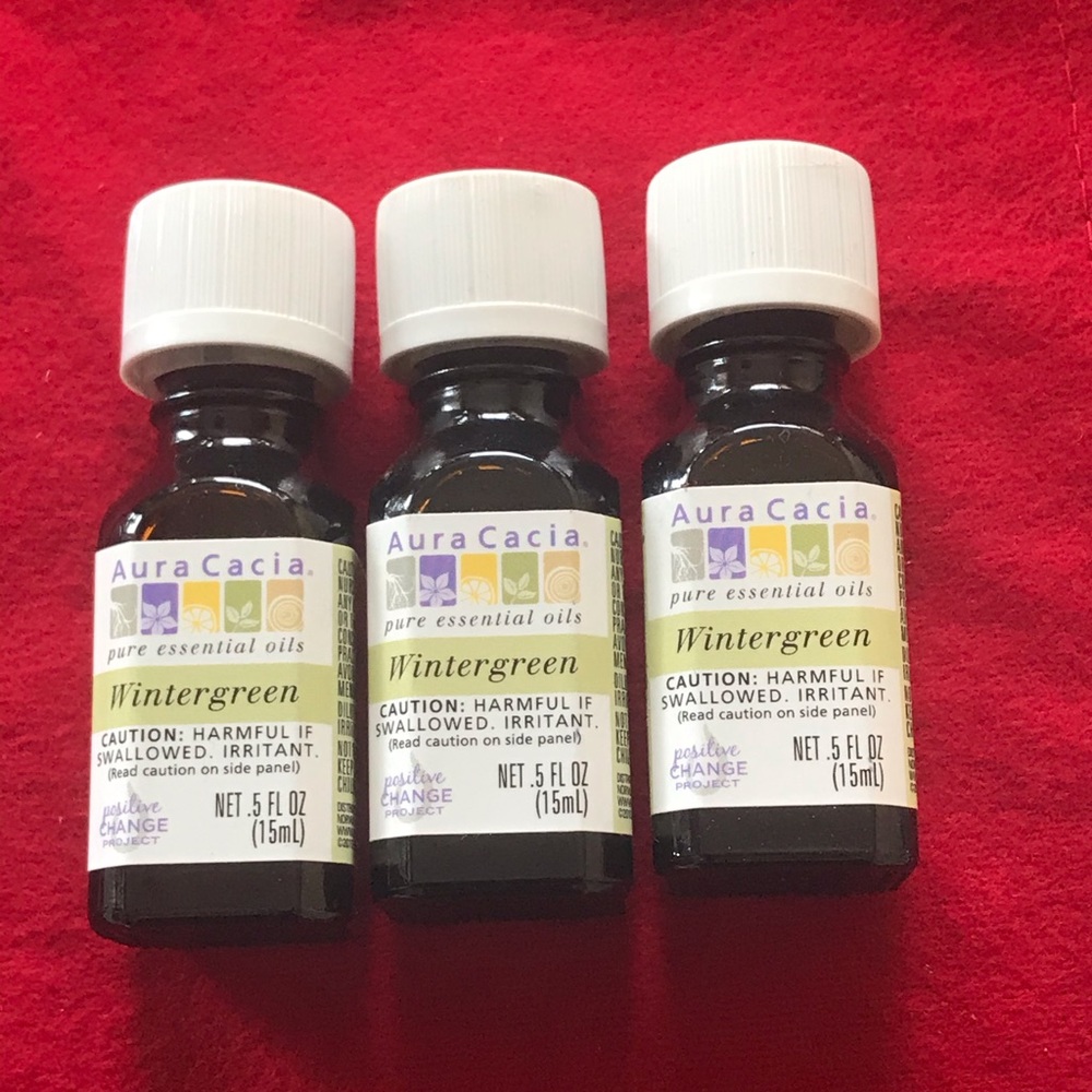 AURA CACIA pure Essential Oil WINTERGREEN. 15ml/.5